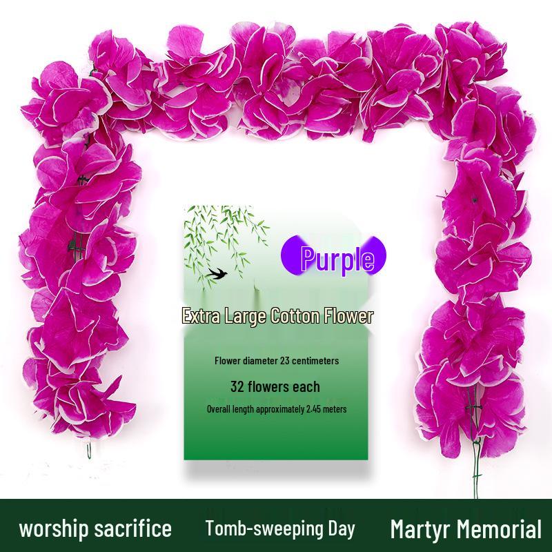 Artificial Chrysanthemum Vines for Cemetery and Memorial Decor - Silk and Plastic Hanging Floral Decoration