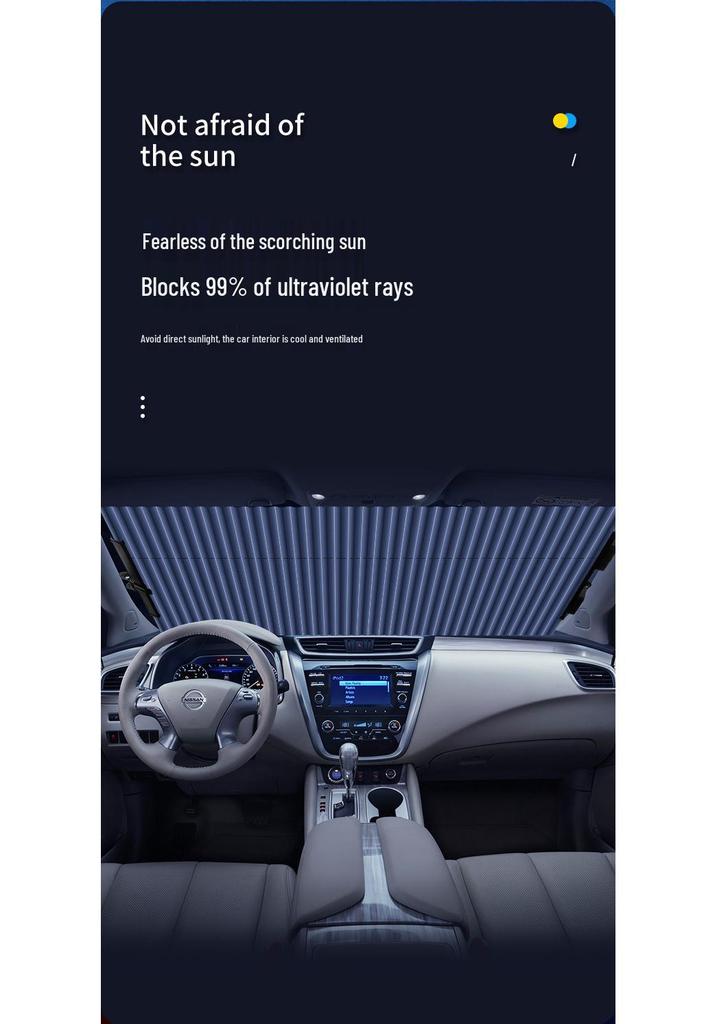 Automatic Retractable Folding Car Sunshade Visor for Heat Insulation