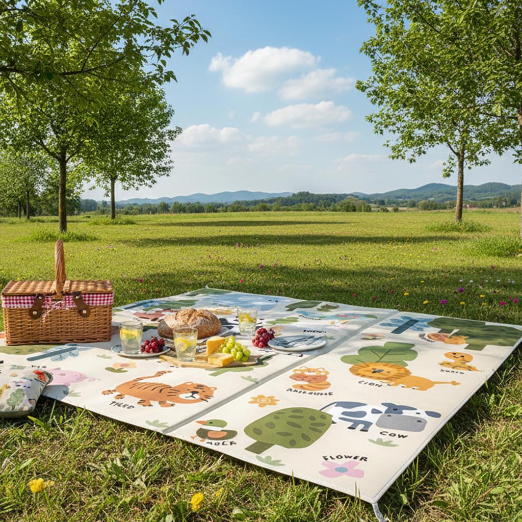 Mini Picnic Mat Portable Waterproof Moisture Proof Camping Mat for Outdoor Hiking Beach and Park Use