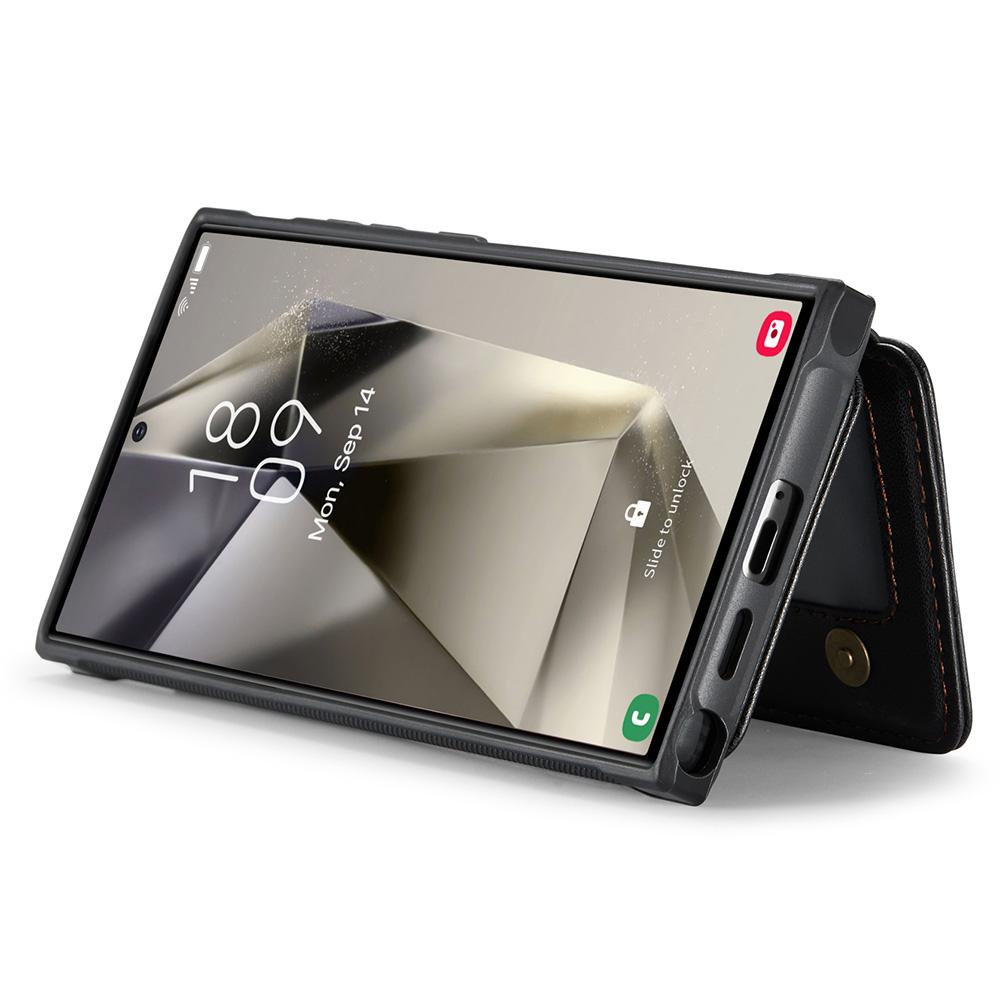 JEEHOOD J05 For Samsung Galaxy S24 Ultra Case Leather Mobile Cover with Detachable Magnetic Card Bag