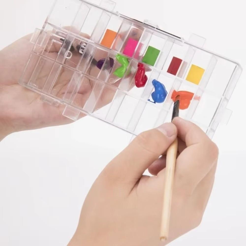12/24/36 Wells Paint Palette Tray Airtight Leakproof Watercolor Palette Box  Paint Pallets for Kids