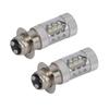 Super White LED Bulbs P15D H6M 2pcs For YFM350 400 450 660 700 Raptor Blaster 200 350 YFZ 450 TRX 400EX LTZ400 80W