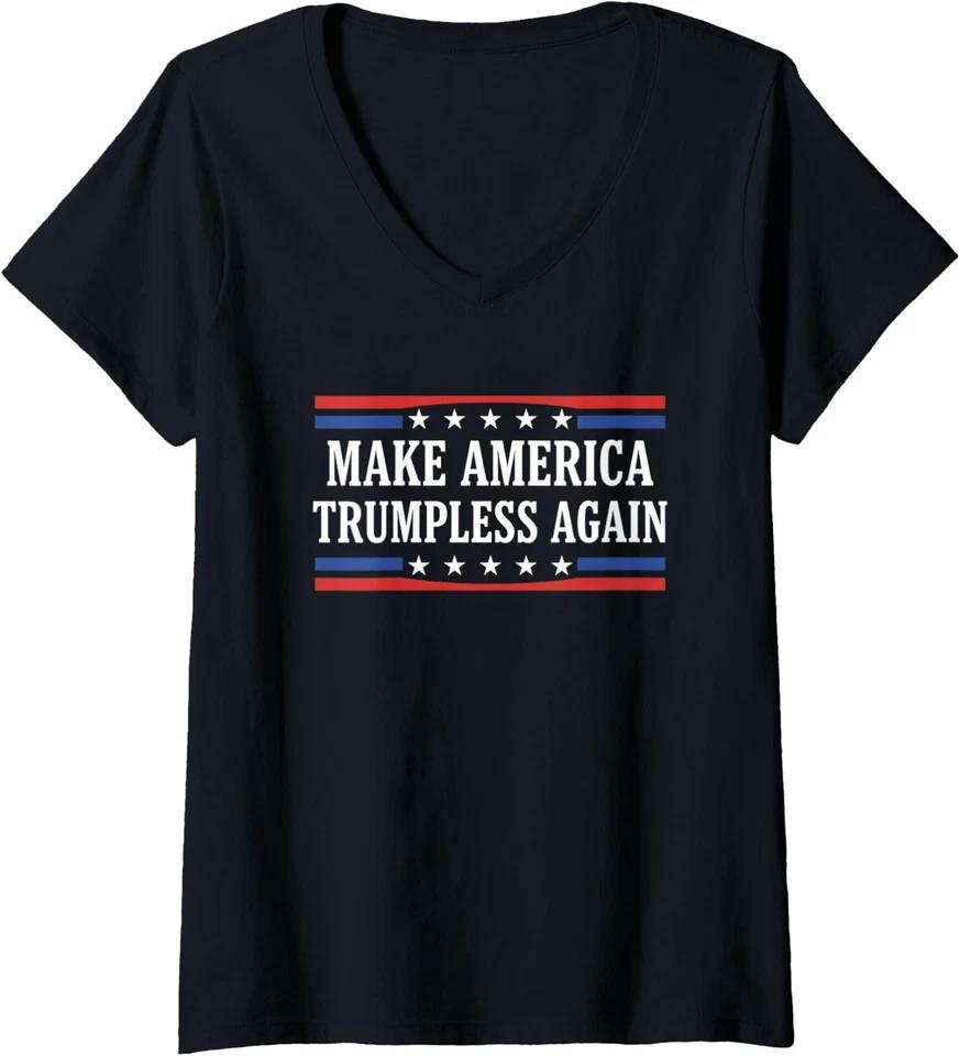 Funny Biden Political Design Flag America Funny Ladies  Crewneck T-Shirt 3XL