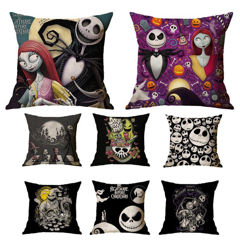 The Nightmare Before Christmas Cartoon Cushion Cover Perfect For Home Decor And Sofa