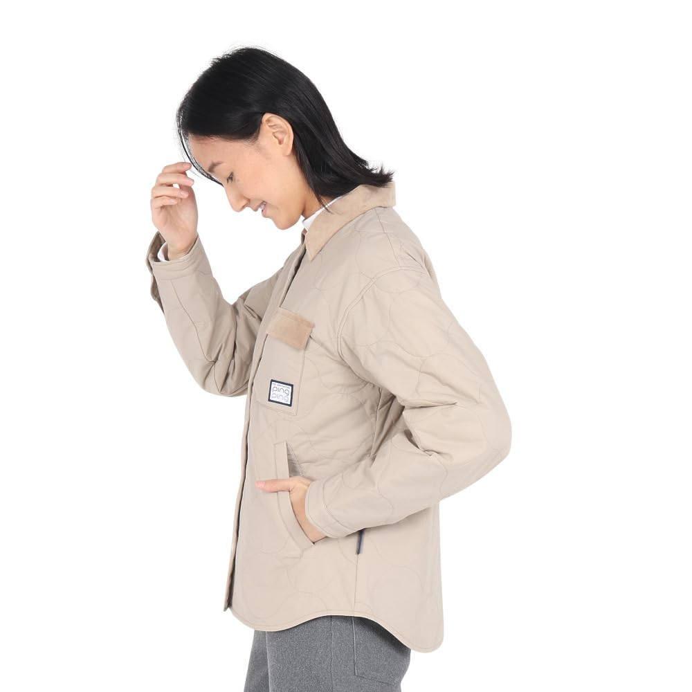 Filled Full Zip Blouson Golf Outerwear M [Pin Apparel] Women's (Stretch) / / 622-4220004 040_Beige