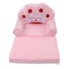 Foldable Kids Sofa 2 In 1   Open Cute Sofa Bed for Living Room Bedroom Crown Pattern Pink