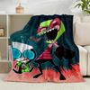 1PC Alien Invasion Pattern Flannel Blanket Gift, Suitable for Both Men And Women, Soft Ideal for Beds And Sofa, Birthday Or Christmas Gift