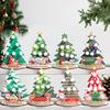 Christmas Lights Christmas Trees Desktop Decorations Home Light Bulb Decor Festive Wooden Creations Snowmen Reindeer DIY Gift