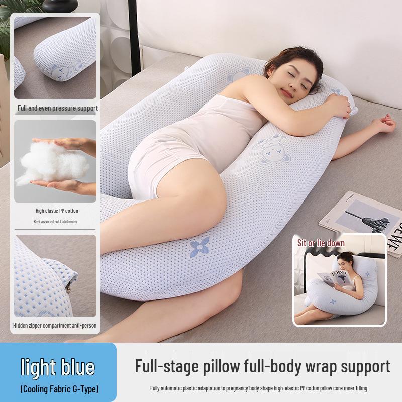 Pregnancy Support Pillow: G, U & L Shapes for Side Sleeping & Back Support