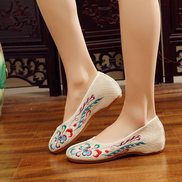 Phantom 2023 Dámské zahuštěné podrážky z hovězí kůže Vyšívané etnické taneční boty