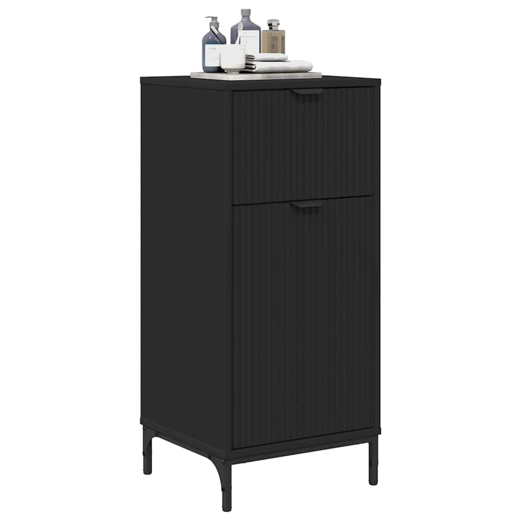 Bathroom Cabinet with Drawers Black 39.5 x 36 x 88 cm