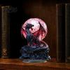 Esposizione Artistica Dark Fantasy Drago Acrilico 2D Sfera di Cristallo Luna Scultura Statuetta, Ornamento Impermeabile a Tema Tavolo Occidentale per Soggiorno