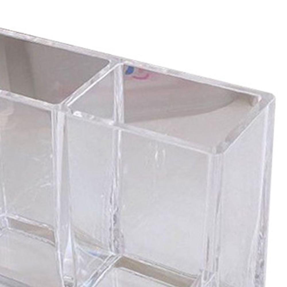 

3 Compartments Clear Pencil Organizer Cup Clear Desk Pen Holder Countertop Desk