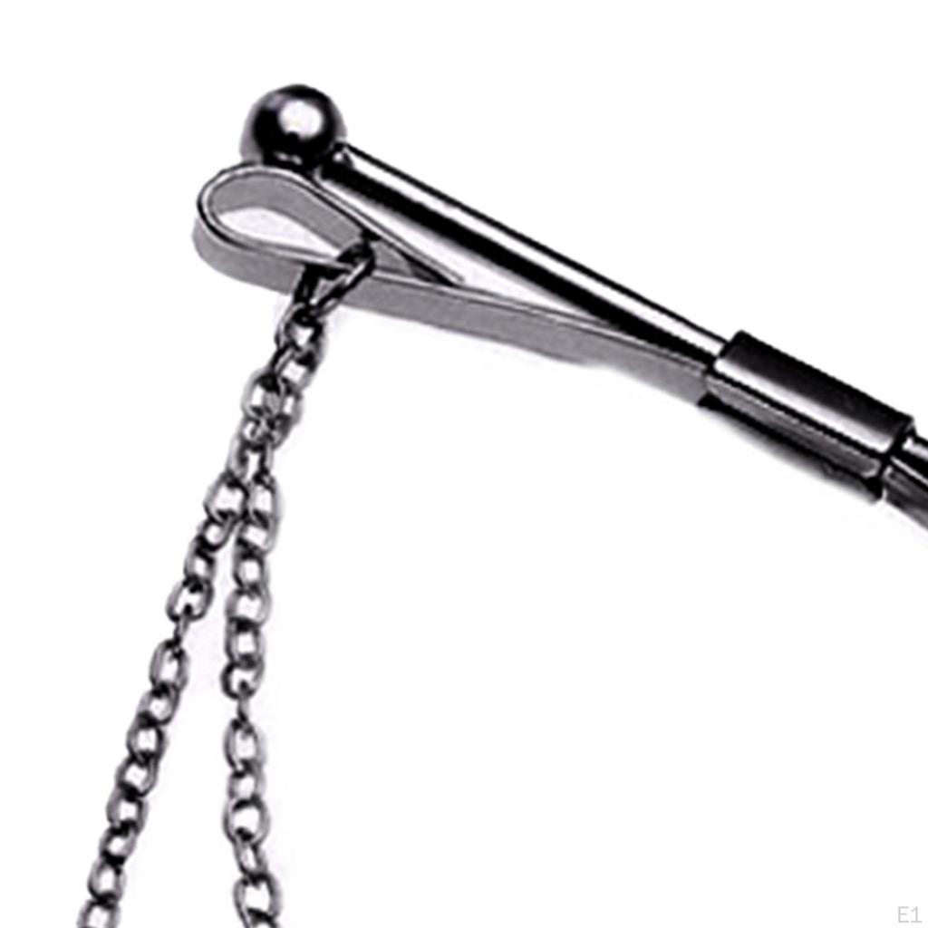 Bar Pin für Männer mit Kette Krawatte Verschlüsse Schmuck Decor Clip Business Formal