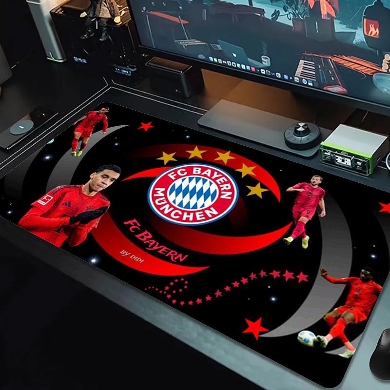 FC Bayern München Kunstfarbe Mauspads Großes Gaming Tischkissen Rutschfest Laptop Tablet Großes Mauspads XXL Matte Mini PC Spielmatte Mit Verriegeltem Rand