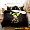Korn rock Set Lenzuola Set Lenzuola Stampato Con Federe Copripiumino Letto Morbido Singolo Matrimoniale Queen Super King Size Camera da Letto