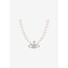 Vivienne WeStwood Women S Silver Necklace One Row Pearl baSS Relief 63010106 P104