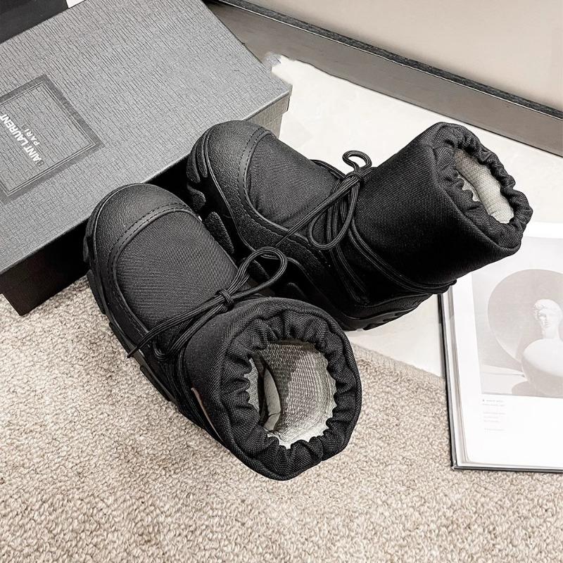 Dicke Sohle, erhöhend, Schneestiefel für Damen, neu, Winter, weiß, rutschfest, Brotschuhe, verdickt und mit Samt gefüttert, warme Baumwollstiefel