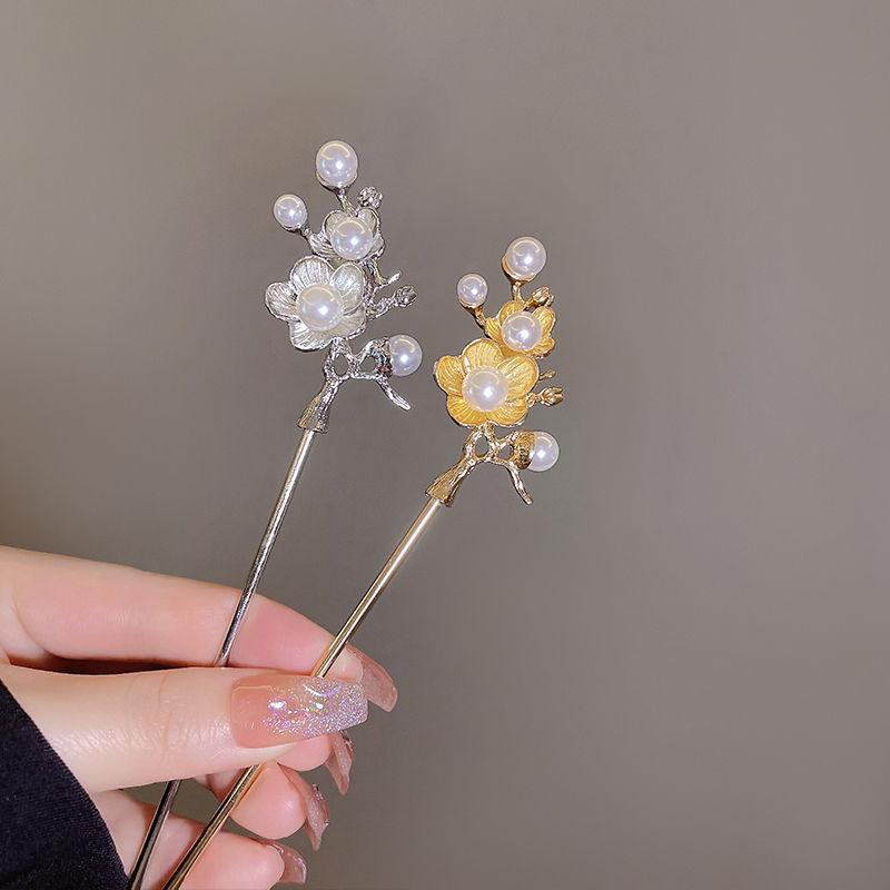 Vlásenky v čínském stylu Moderní Plum Blossom Vlásenka Dámská Vlásenka Dívčí Vlasové doplňky Pokrývky hlavy