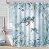 Shower Curtain Waterproof And Mildew-Proof Digital Printing Starfish Shell Shower Curtain Bathroom Partition Curtain Free Punching