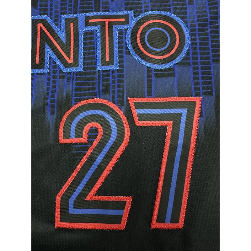 Maglia da Baseball da Uomo Ricamata Personalizzata con Nome e Numero Toronto Nero Scollo a V Manica Corta Personalizzata Bottoni Camicie Fai da Te