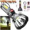 Helligkeit OSL + COB Led Taschenlampe Leistungsstarke Scheinwerfer Beleuchtung Taschenlampe USB Aufladbare Wasserdichte Laterne Lampe Camping Wandern Angeln