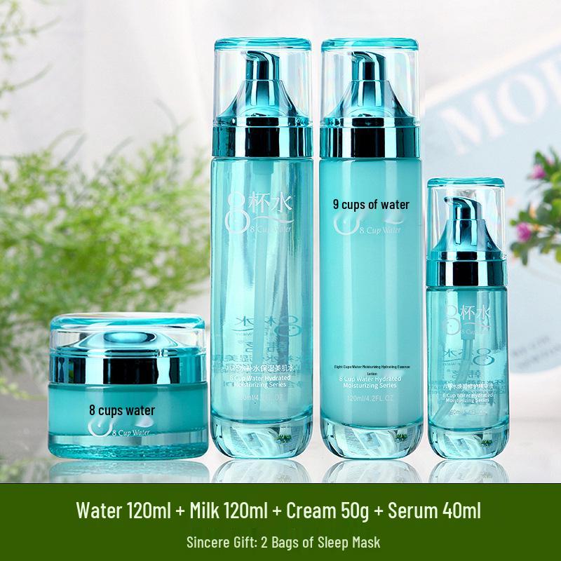 Eight Cups of Water Skincare: Hydrating Toner & Emulsion Set for Moisturizing, Refreshing, Radiant Skin