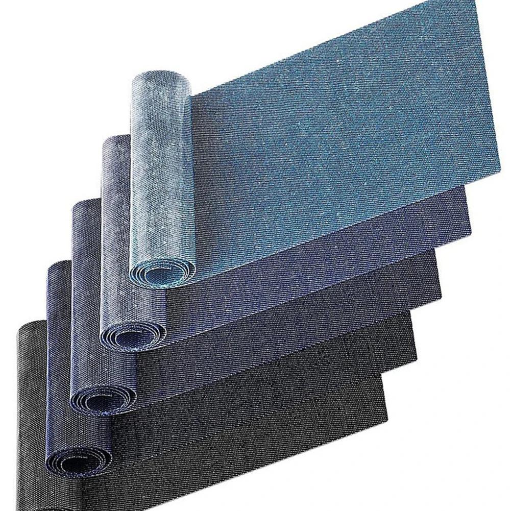Denim Repair Patches Roll Iron On For Clothes Jackets Pants Jean Elbow Clothing Badges Apparel Accessories
