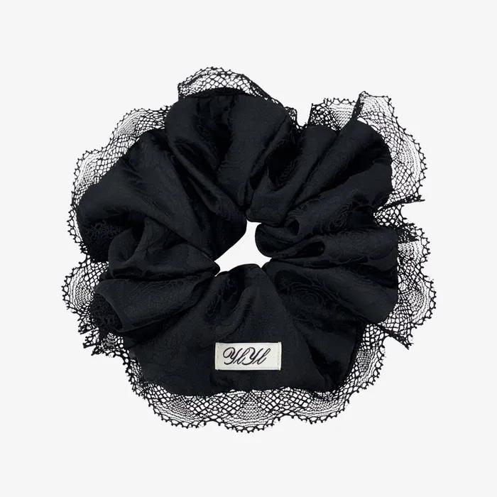 Lingerie Scrunchie, BLACK