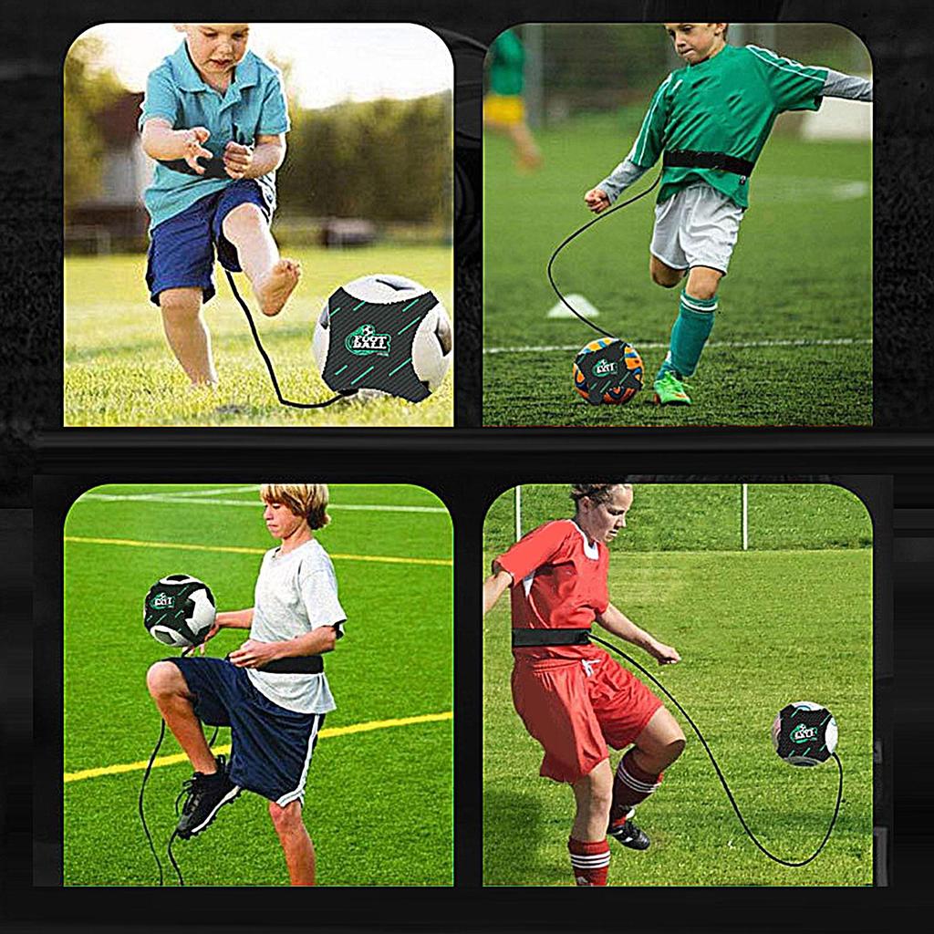 Soccer Trainer Kicking Passing Training Aid Football Kick Throw Solo Trainer For Kids Teen Beginner Indoor Outdoor Backyard