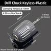 Mini Keyless Chuck Quick Change Electric Drill Bits Collet Converter Extension Screwdriver Chucks Adapter Fixture 1/4" Hex Shank