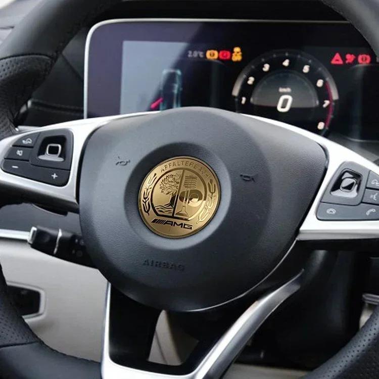 Car Sticker 2025 Hot New 2025 For Mercedes Benz Car Steering Wheel Emblem Interior Badge Decoration Accessories for Mercedes ben