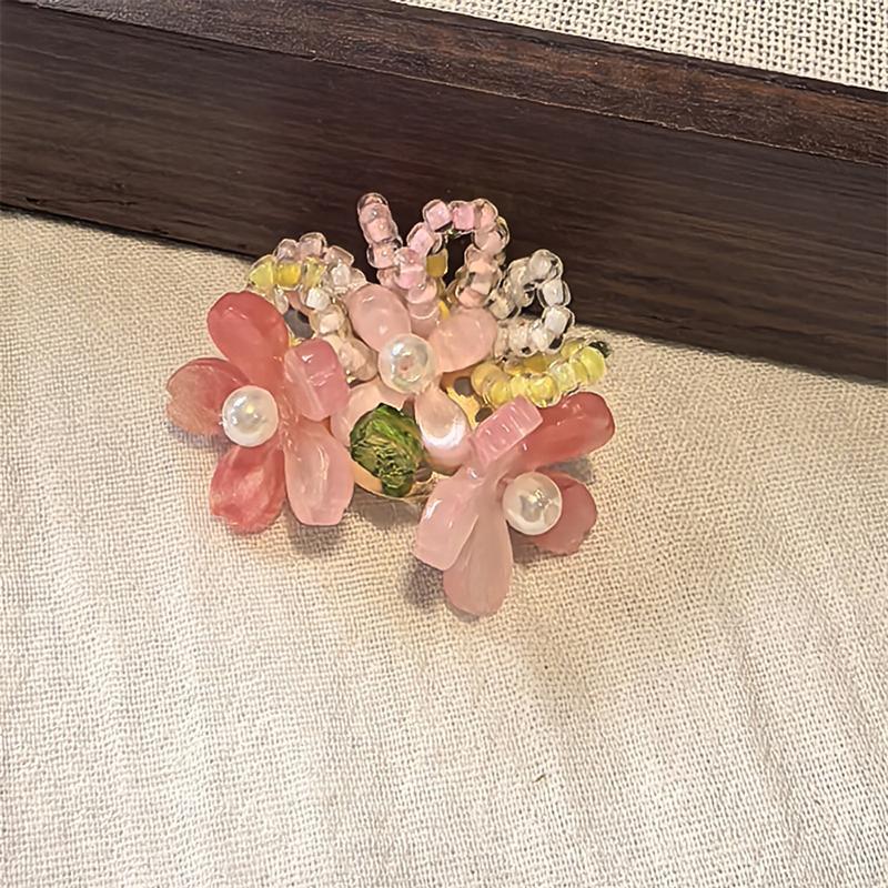 Dopamine  Beaded Jelly Shoes Sandals Accessory Diy Decorative Shoe Flower Slippers Shoe Buckle Accessories