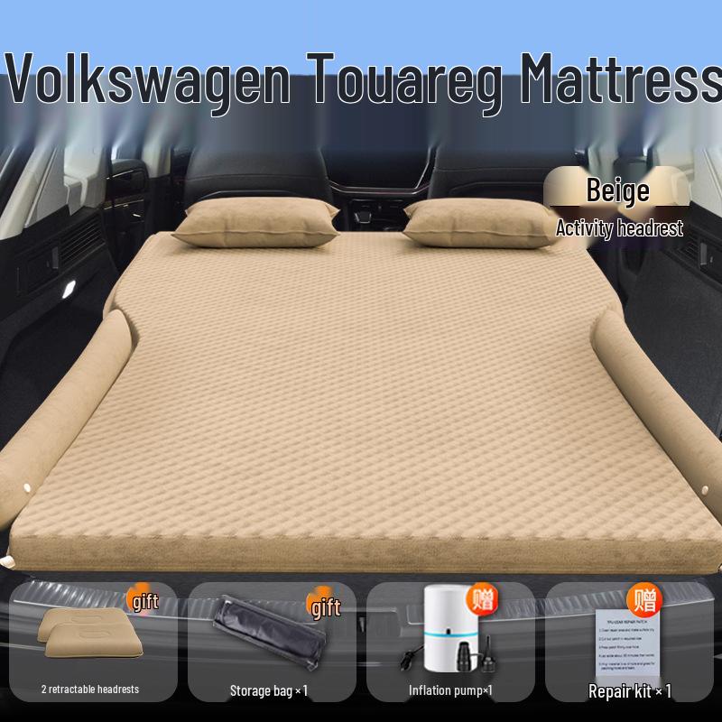 Aufblasbare Auto-Matratze für Volkswagen Touareg - Schlafpolster für Rücksitz und Luftkissen für Kofferraum.
