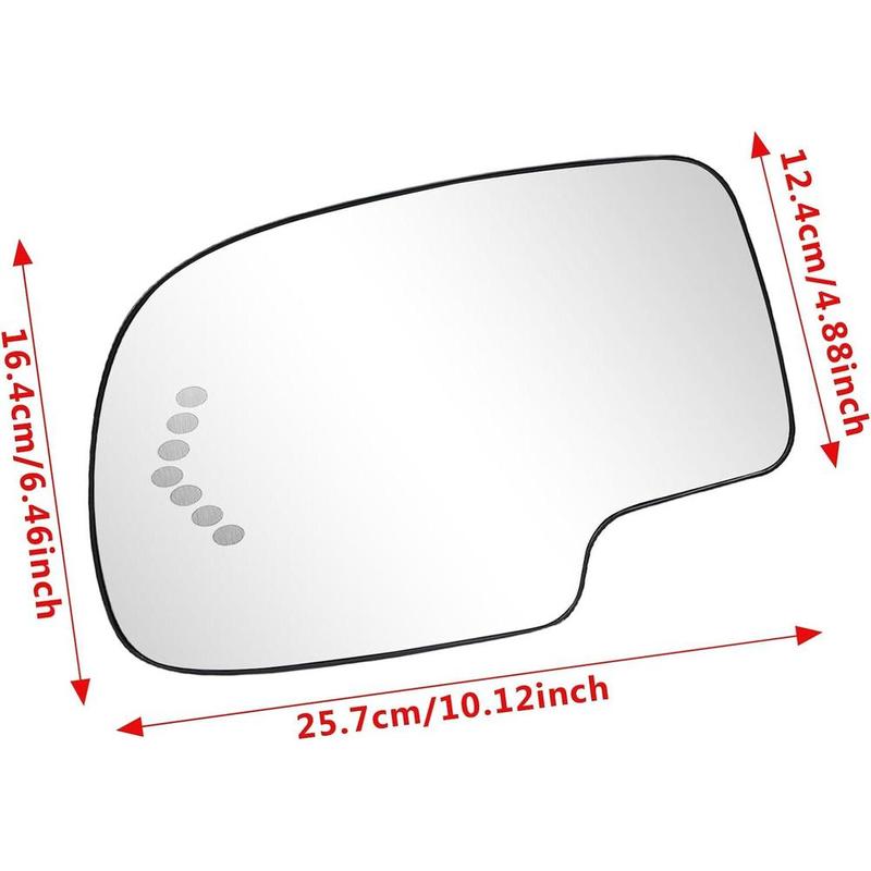 Left/Right Side Heated Wing Door Mirror Glass Convex Turn Signal for Chevy GMC Yukon Cadillac 2003 2004 2005 2006 88944391