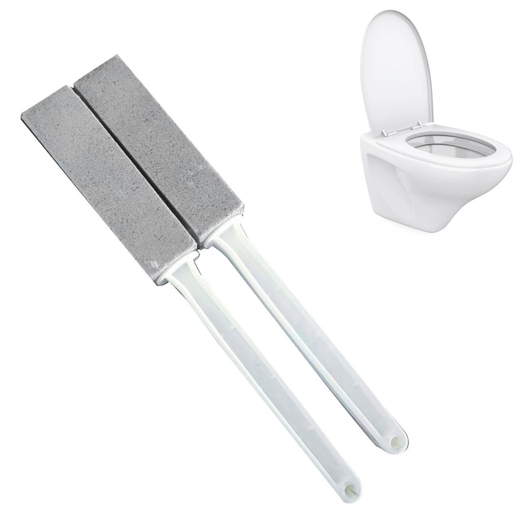2Pcs Stone Toilet Cleaner Pumice Stone Toilet Cleaner Brush with Long Handle for Bathroom Kitchen