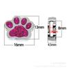 8mm Glitter Dog Paw Print Ribbon for DIY Jewelry & Pet Collar Accessories