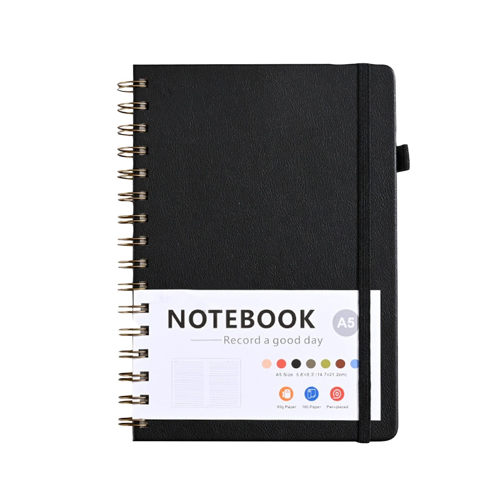

Loose Leaf Coil Notebook, Planning Book, A5 Notebook, Binding Book, Efficient Recording Of Planning Time One Size чорний
