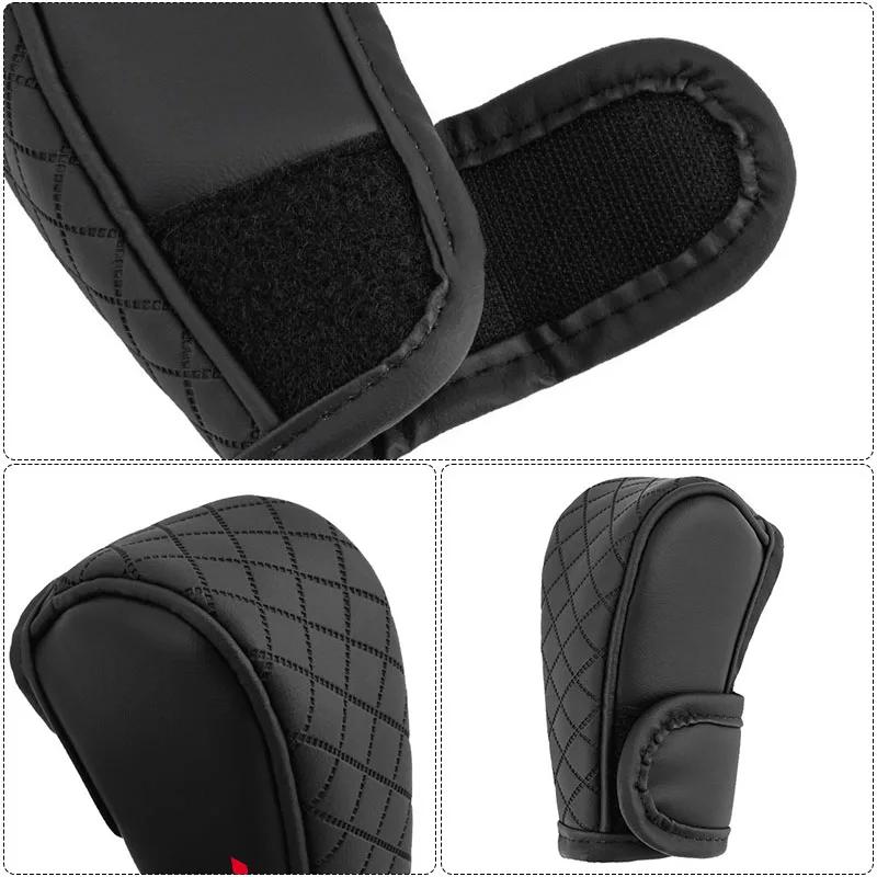 Premium Leather Car Shift Knob & Handle Cover Non-Slip Wear-Resistant Decorative Protective for Mitsubishi ASX EVO Lancer + Cent