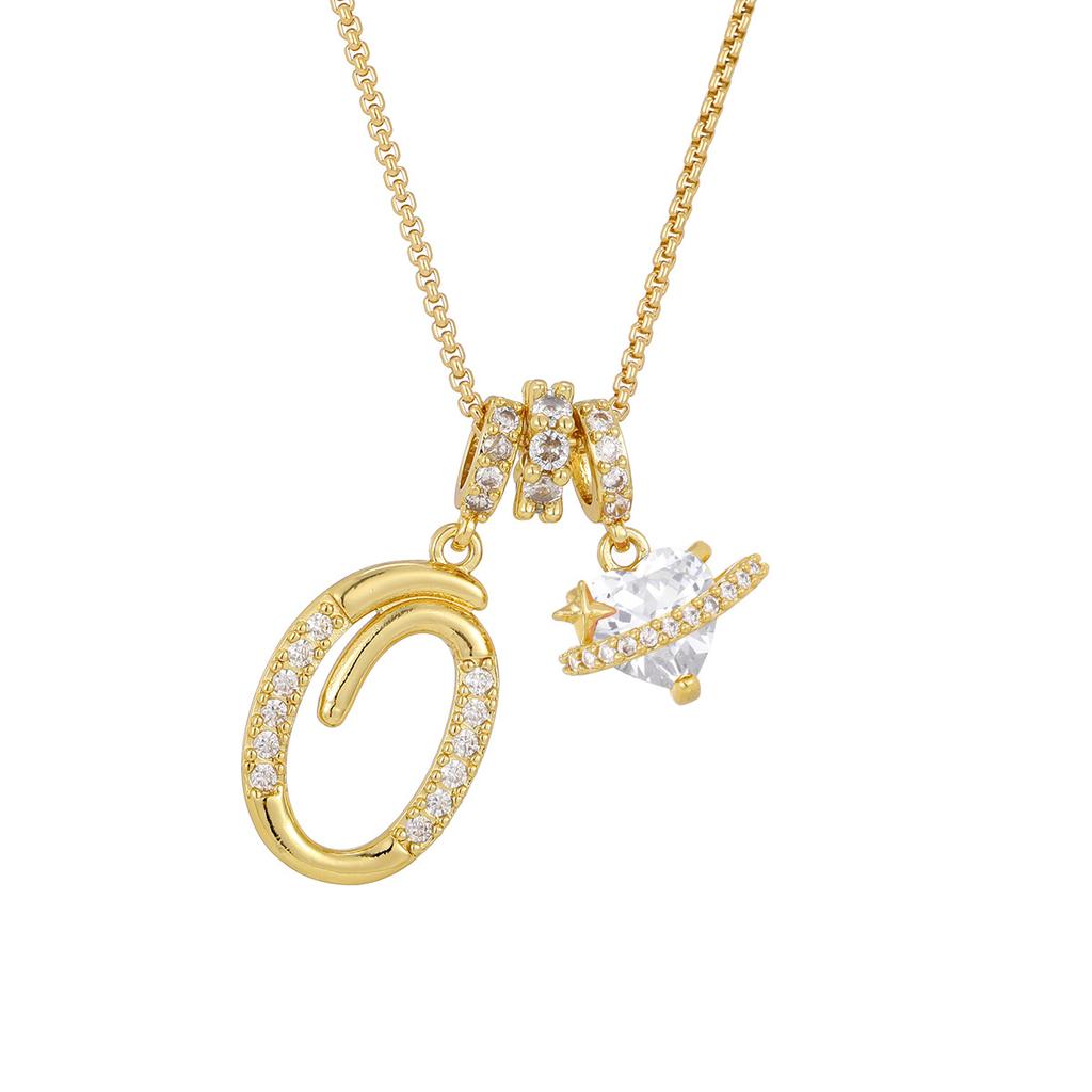 Cross-border necklace dopamine 26 English letter necklace girl light luxury niche high-end Amazon pendant jewelry