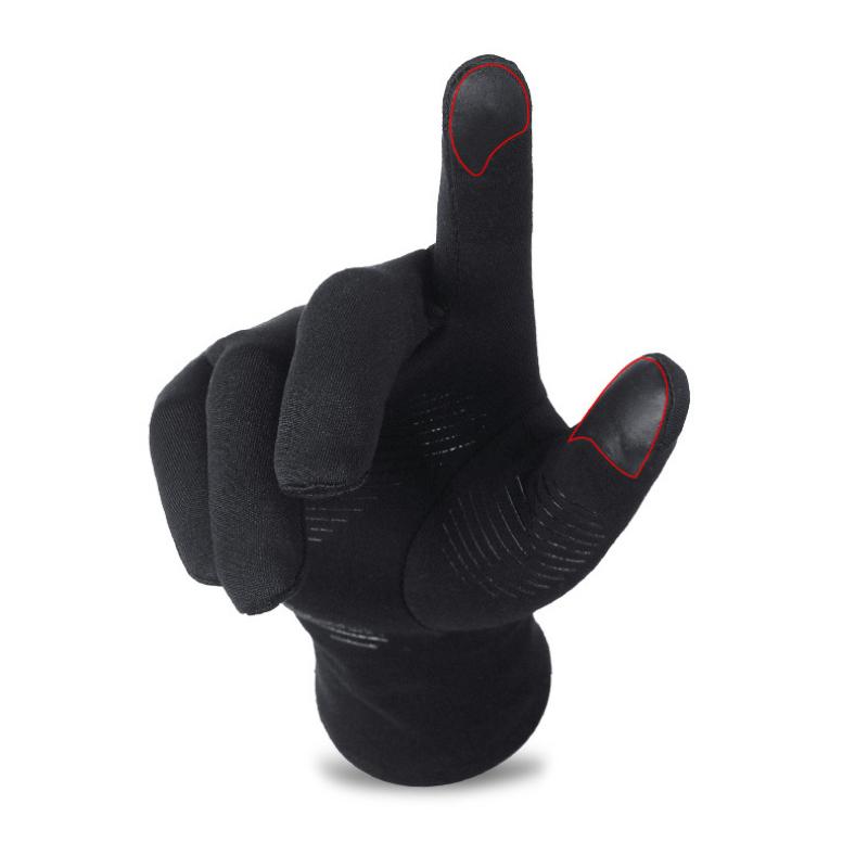 Winter men's lightweight thin windproof warm touch screen gloves, winter outdoor sports gloves liners