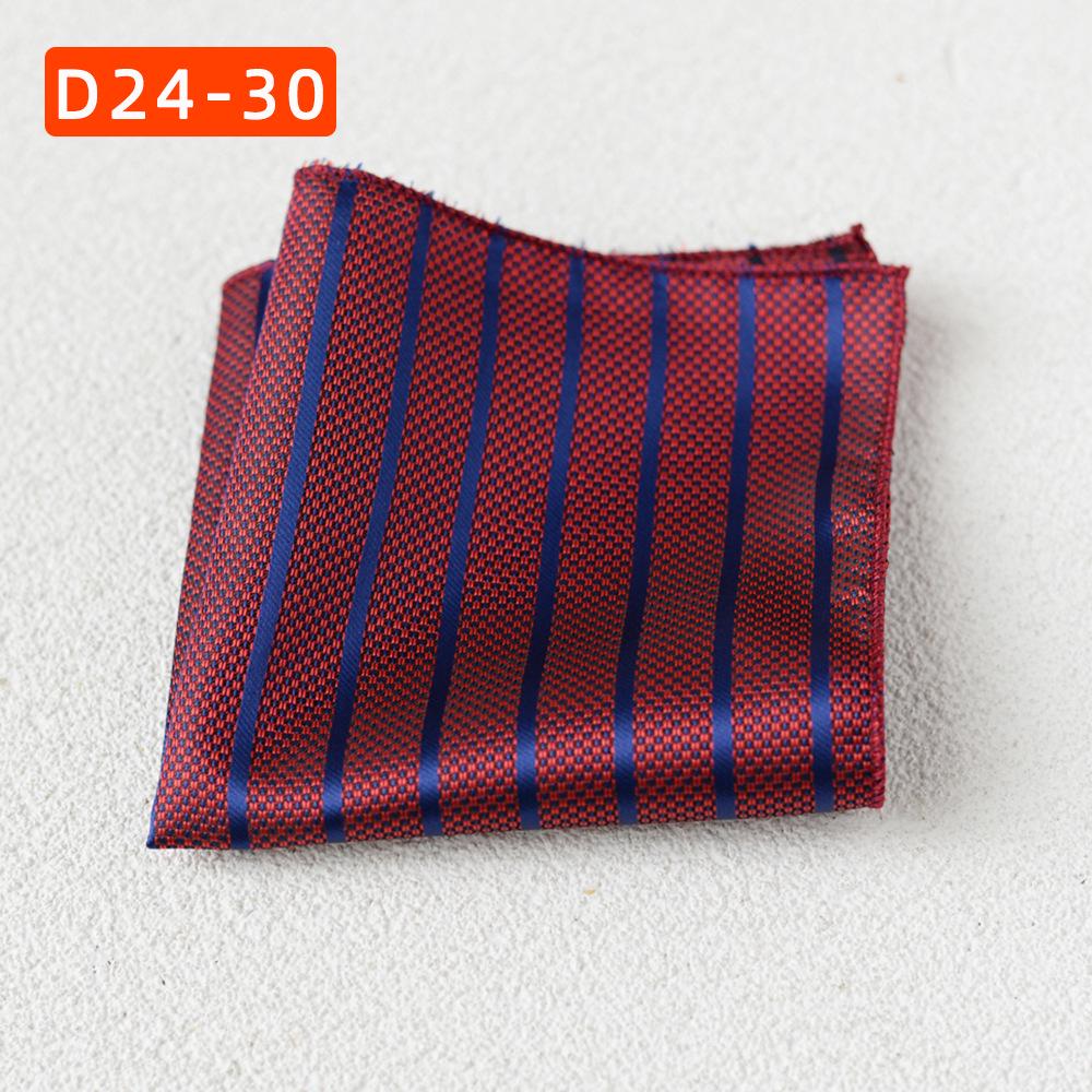 Striped Polyester Silk Pocket Square for Wedding or Business
