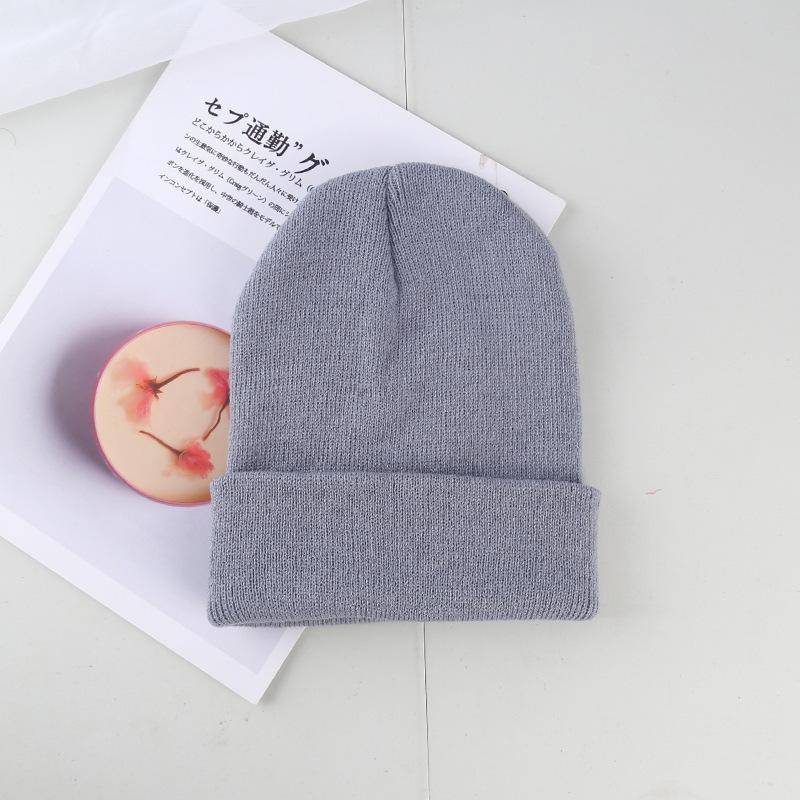 2pcs Light Board Knitted Hat Winter Wool Hat Men's And Women's Warm Hat