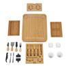 Charcuterie Board Set Bambusoideae Serving Platter Cheese Tray with 4 Drawers for Birthday Wedding