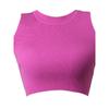 Outwear Sports Vest Thread High Elasticity round-Neck High Waist Short Crop Top Lunch Break Knitting Export Knitting Tops