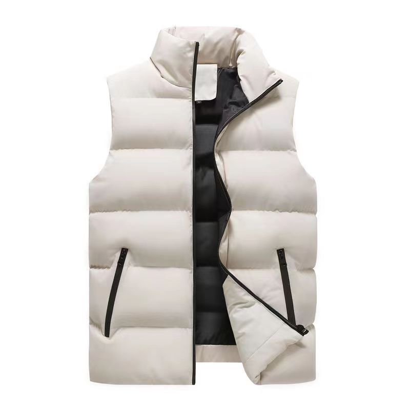 Men S Casual Loose Plus Size Padded Vest Winter Warm Sleeveless Jacket