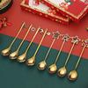 Christmas Tree Decoration Christmas Dessert Spoon 410 Stainless Steel Coffee Spoon