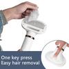 2-in-1 Dog Hair Dryer And Self-Cleaning Grooming Brush - Portable Pet Blow Dryer For Fast Drying And Grooming