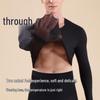 Men’s Ultra-Thin Seamless Self-Heating Thermal Underwear Set - Skin-Enhancing with Hyaluronic Acid for Autumn/Winter