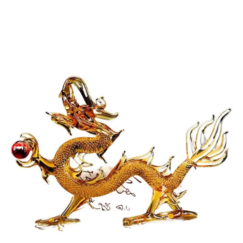 

Украшение в виде дракона из кристалла Чжаоцай, талисман для украшения дома, аксессуары для офиса, украшения в стиле фэн-шуй 7x11cm